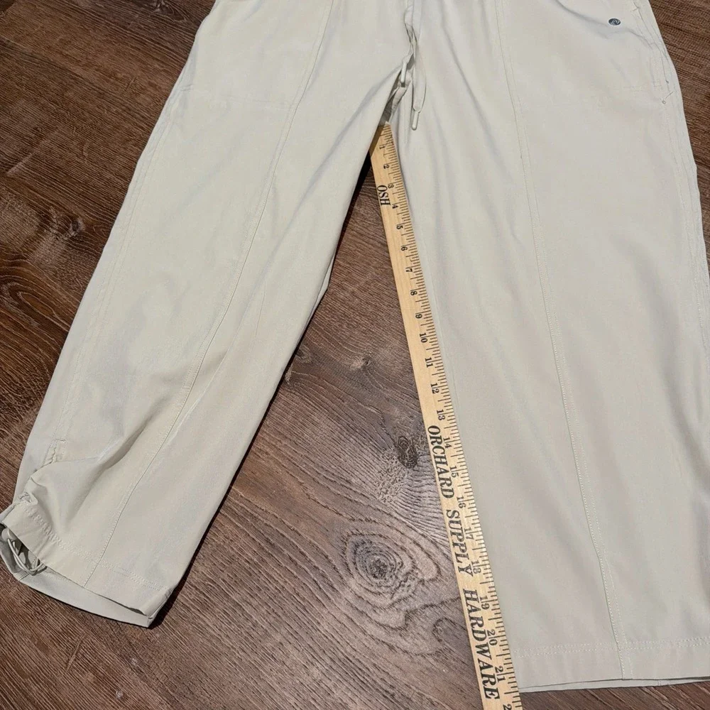 Apana Women's Beige Cargo Jogger Casual Stretch Pants Size Medium